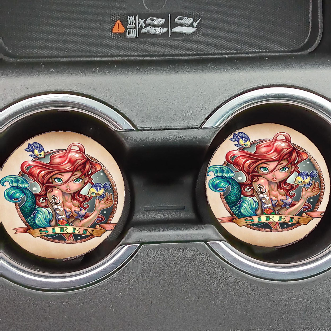 Disney Princesses Illustrated Car Coasters