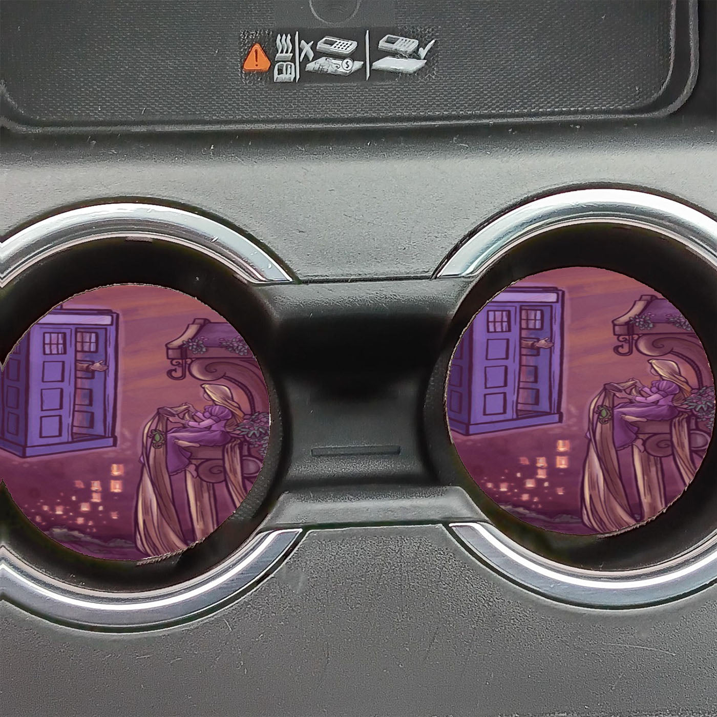 Disney Rapunzel Tardis Car Coasters