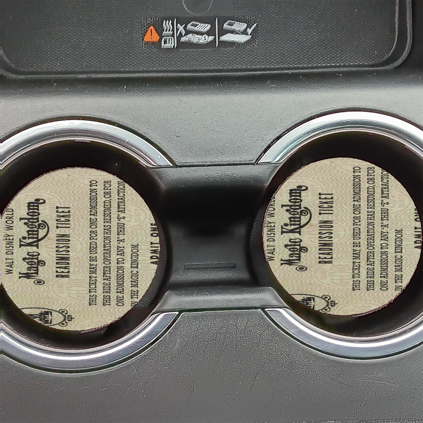 Disney World Readmission Ticket Car Coasters