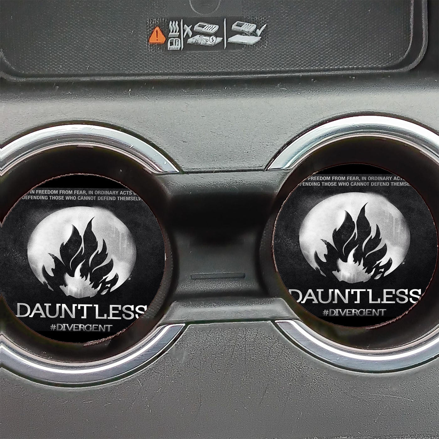 Divergent Dauntless The Brave Logo Car Coasters