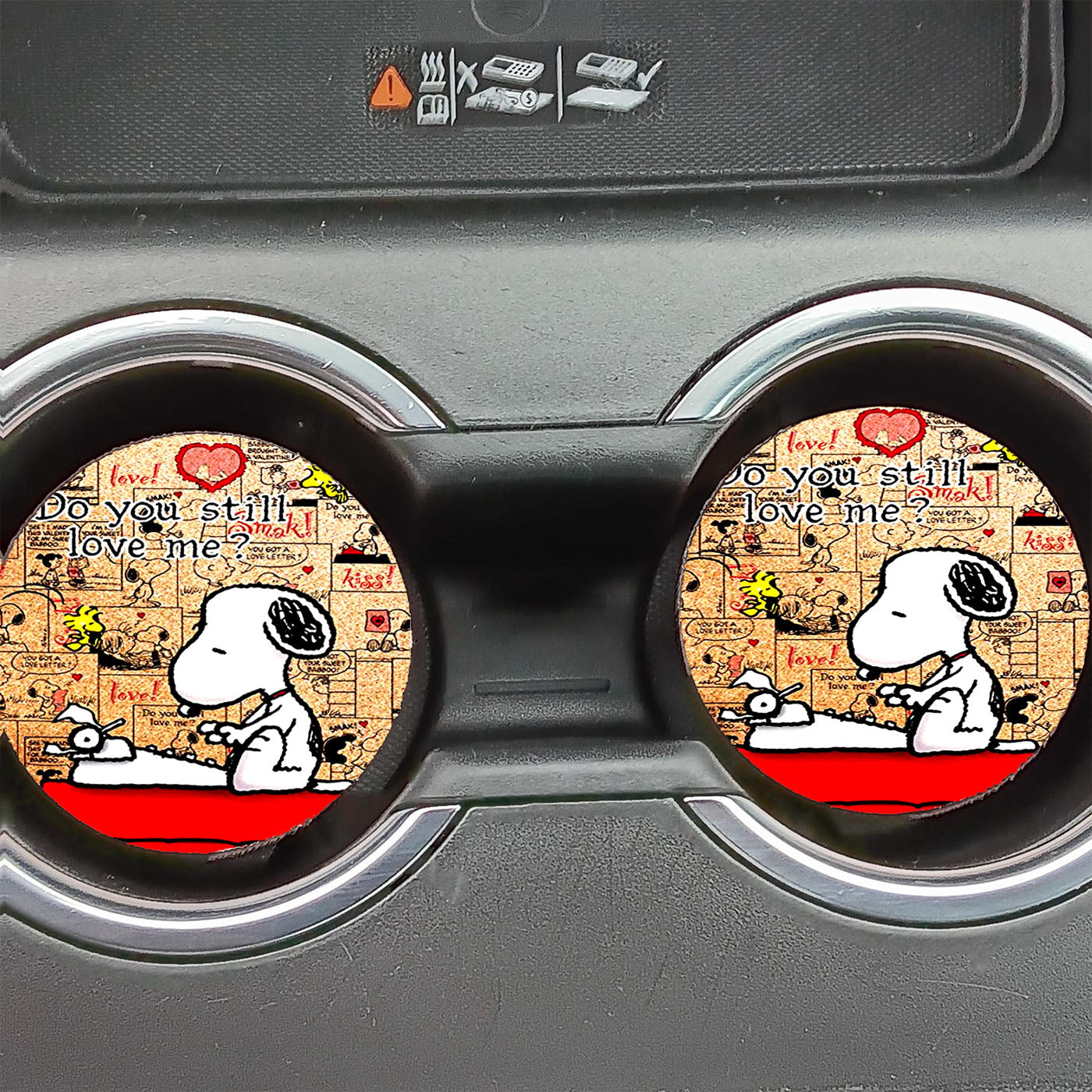Do You Still Love Me Snoopy Car Coasters