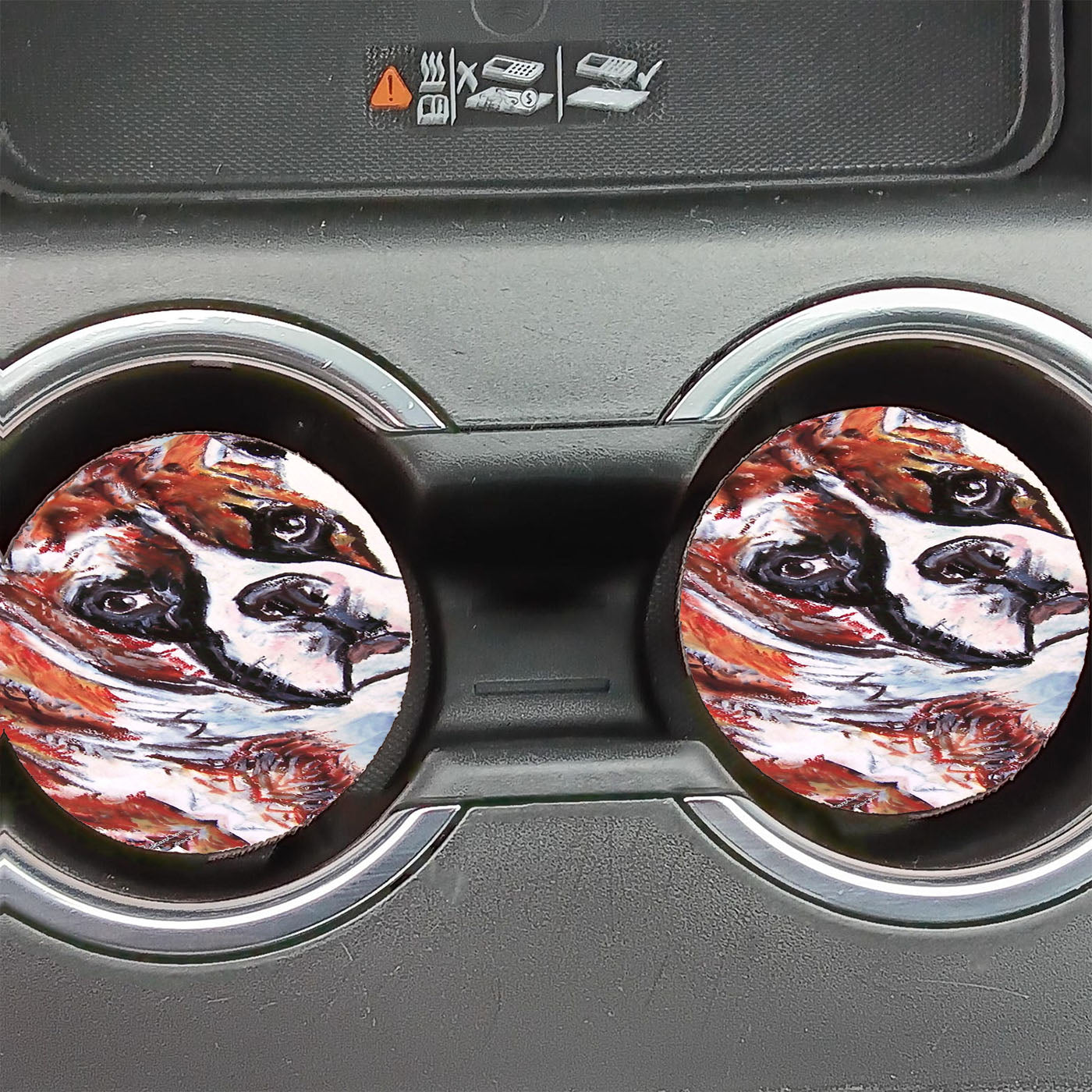 Dog Art  Car Coasters