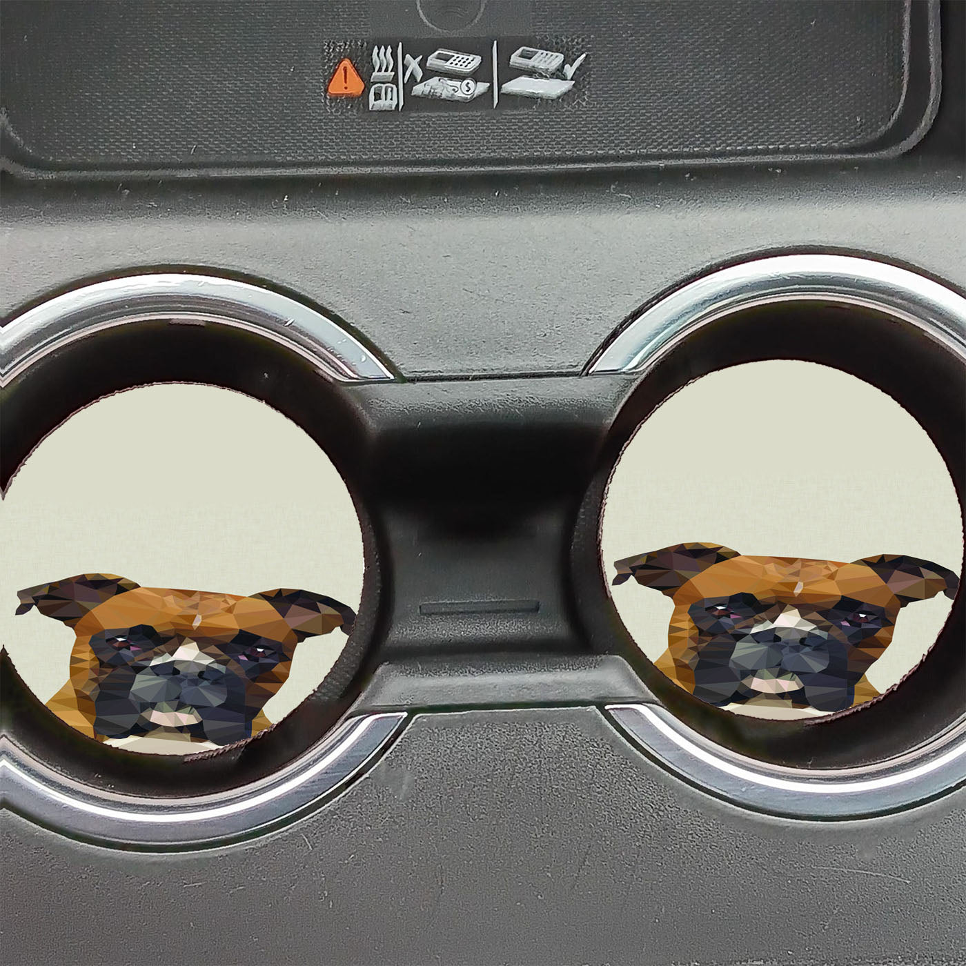 Dog Art Cartoon  Car Coasters