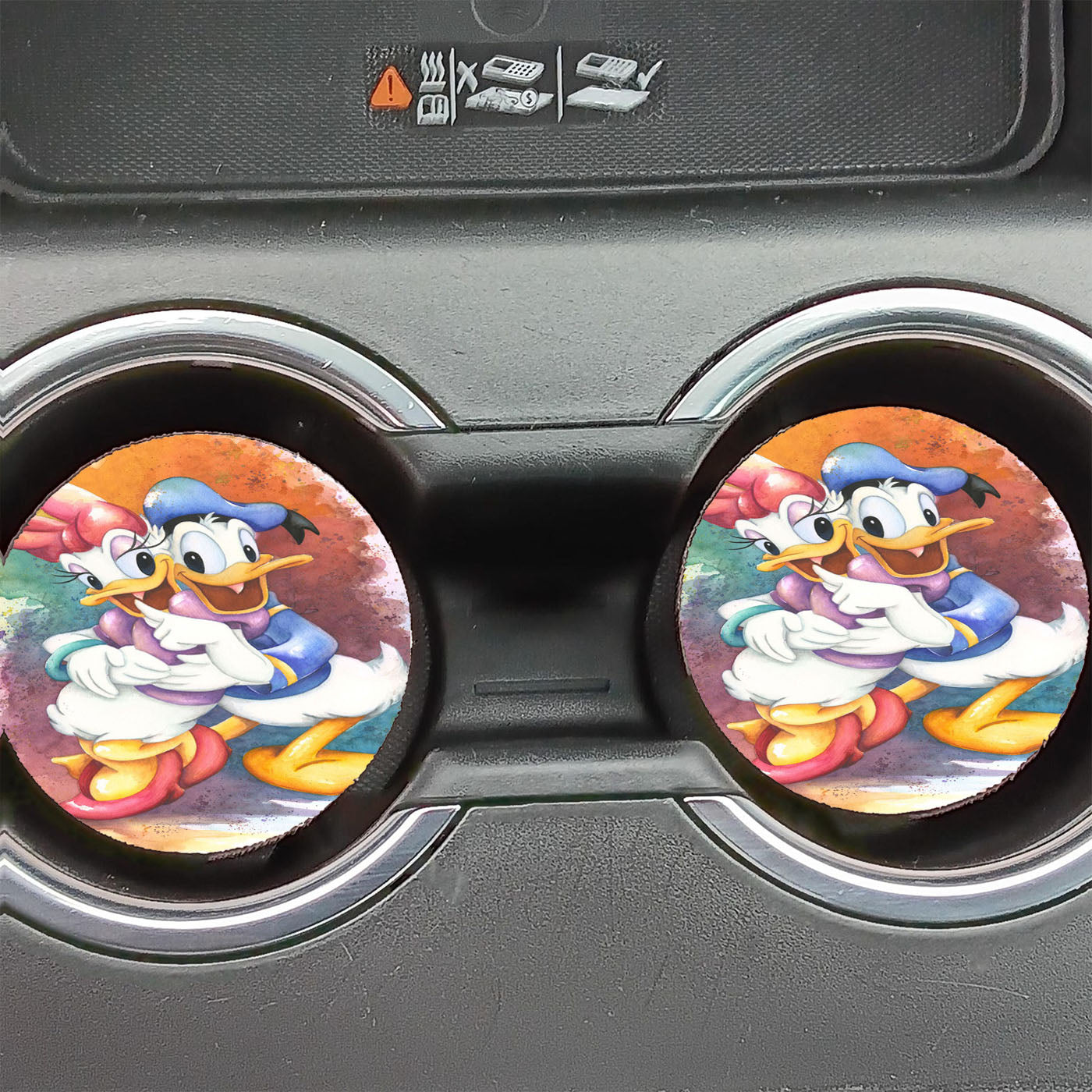 Donald Date With Daisy Car Coasters