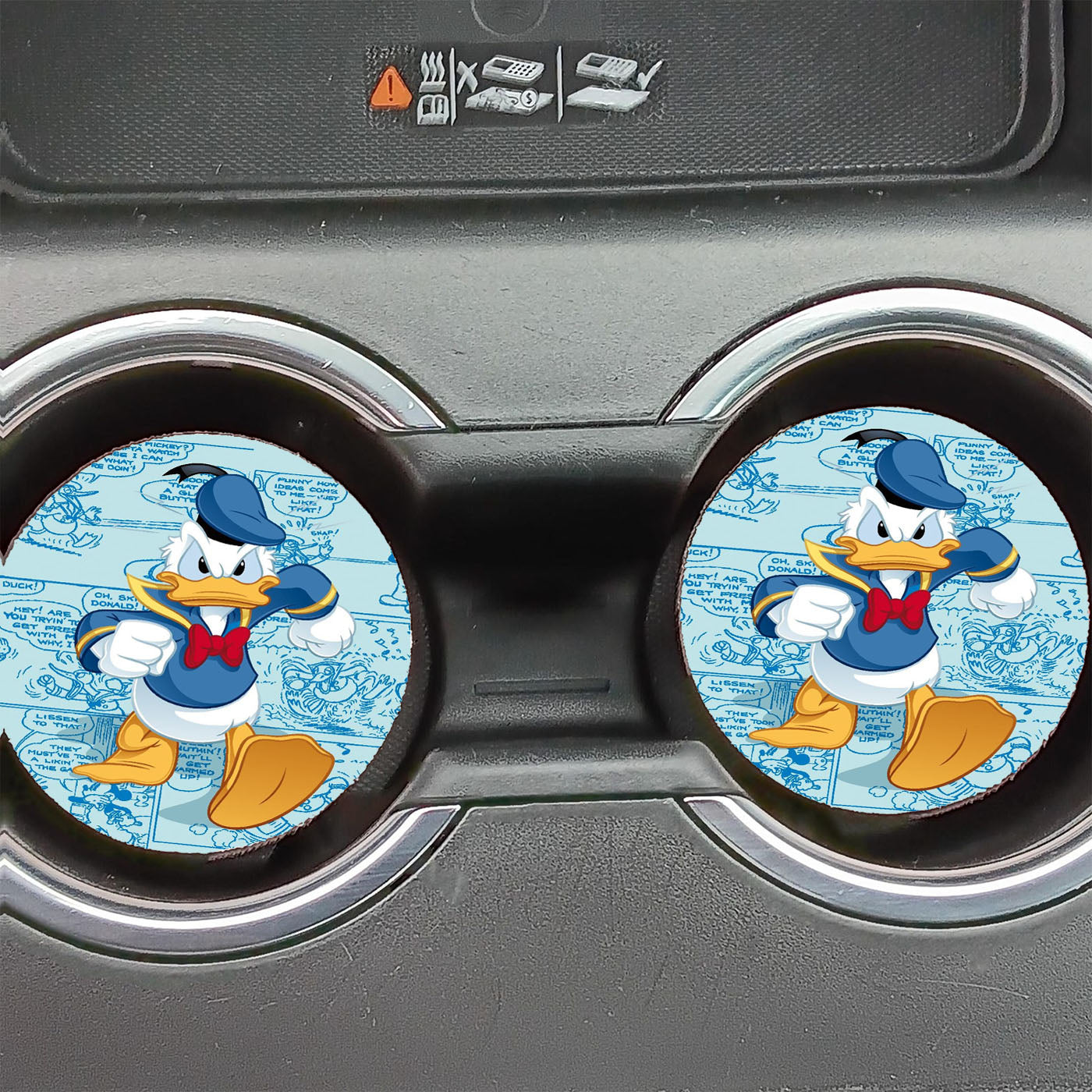 Donald Duck Angry Wallpaper Car Coasters