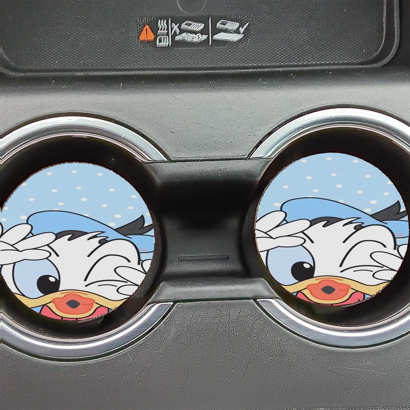 Donald Duck Kiss Car Coasters