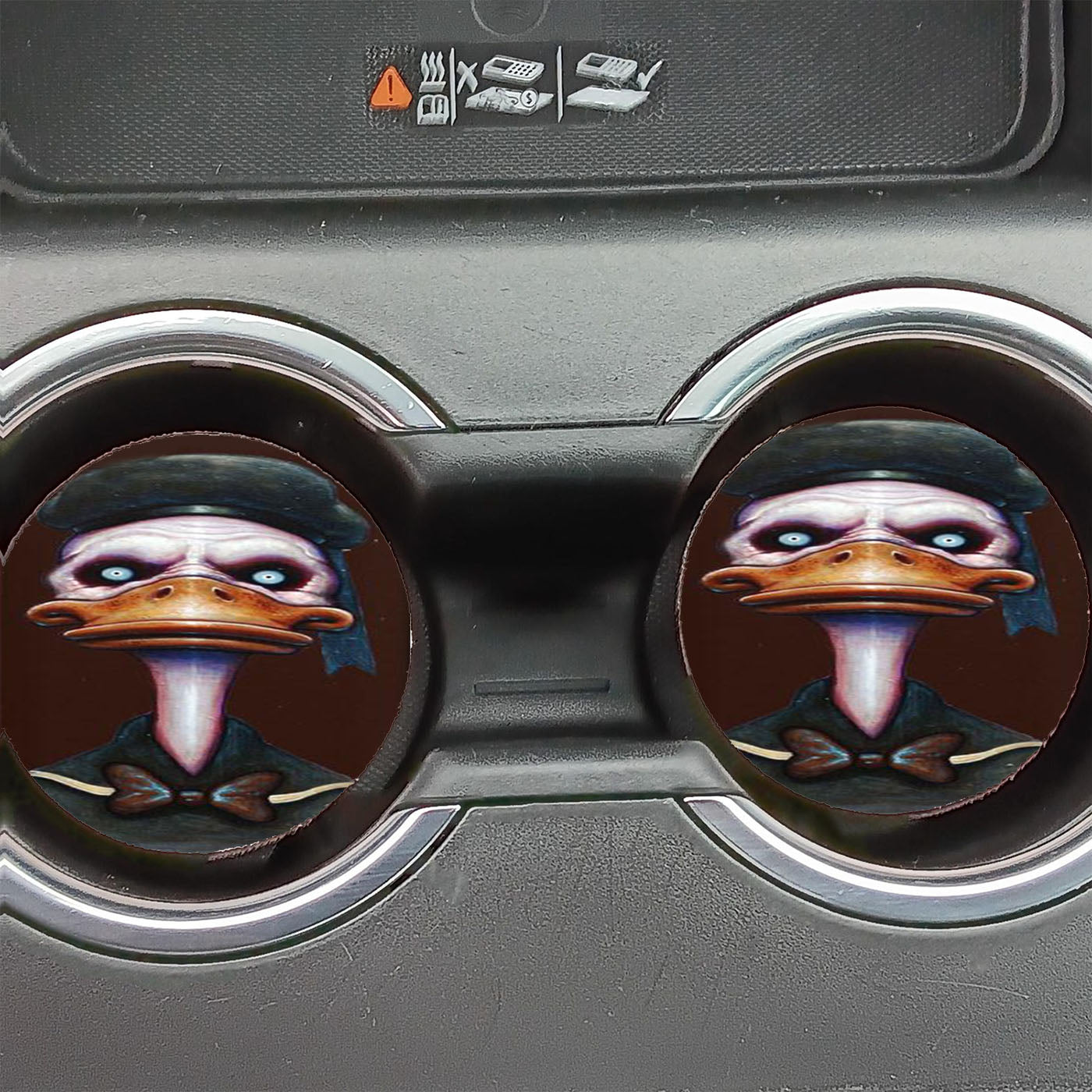 Donald Duck Zombie Car Coasters
