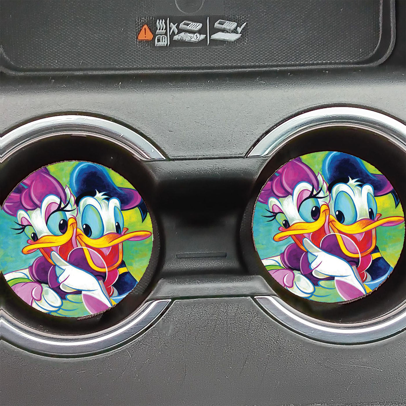 Donald Loves Daisy Disney Duck Car Coasters