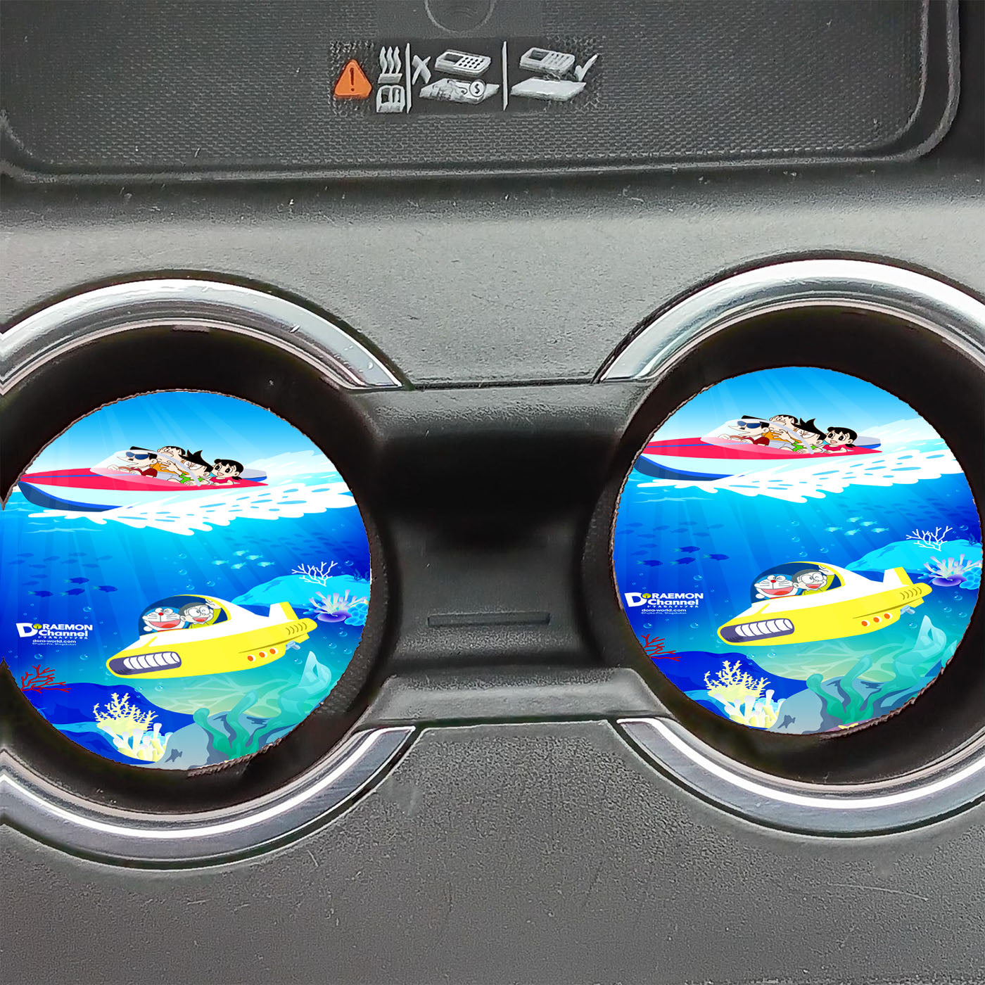 Doraemon And Friends Underwater Car Coasters