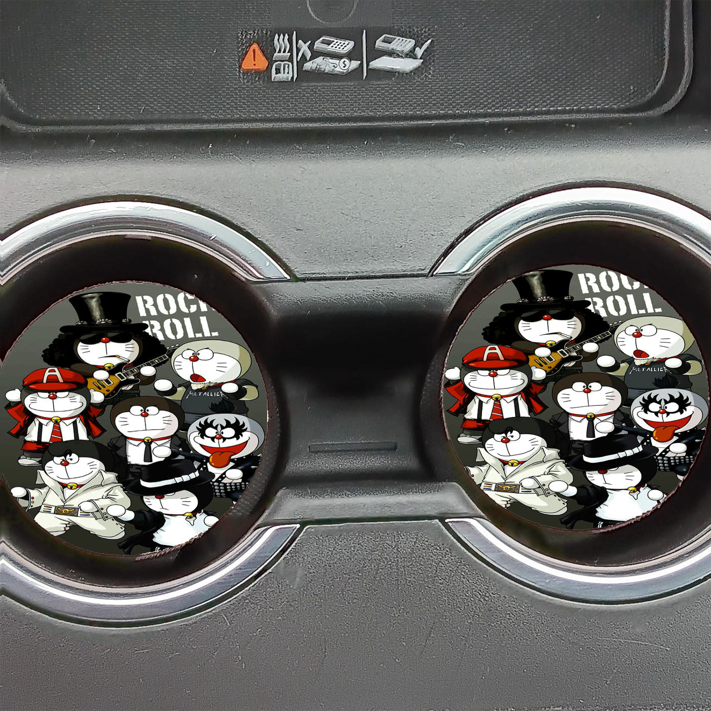 Doraemon Collection Of Rock And Roll Car Coasters