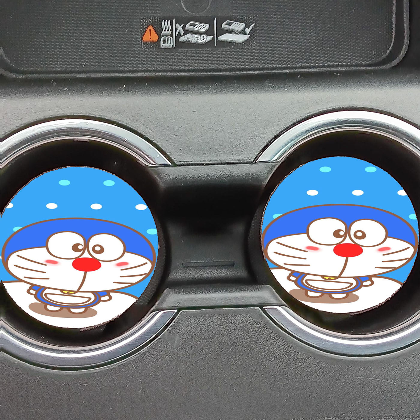 Doraemon Dot Pattern Car Coasters