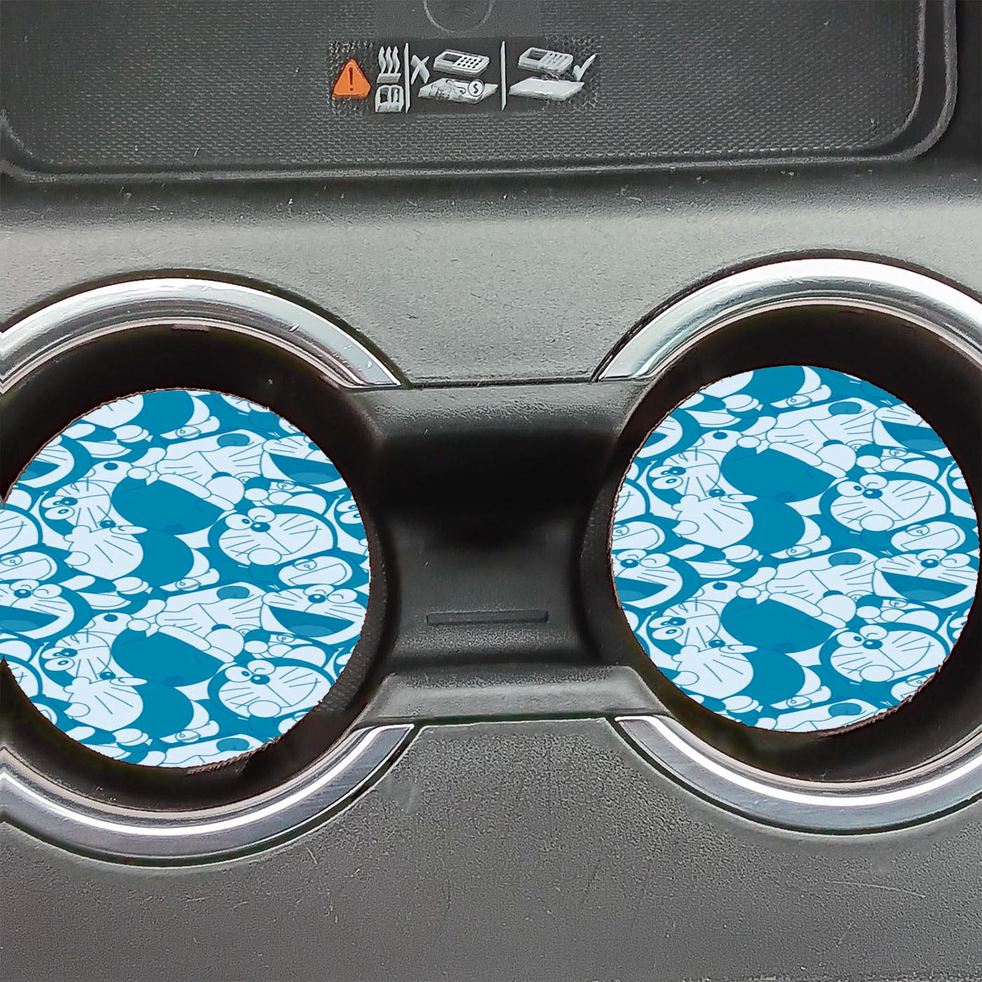 Doraemon Full Blue Pattern Car Coasters
