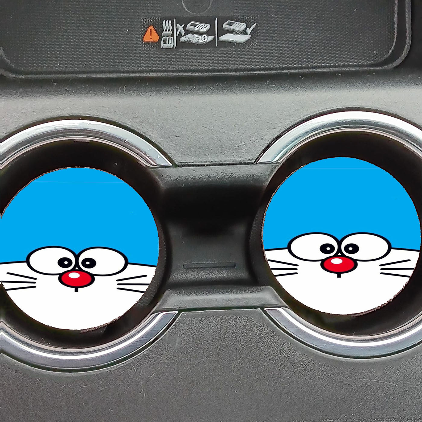 Doraemon Funny Cat Face Car Coasters