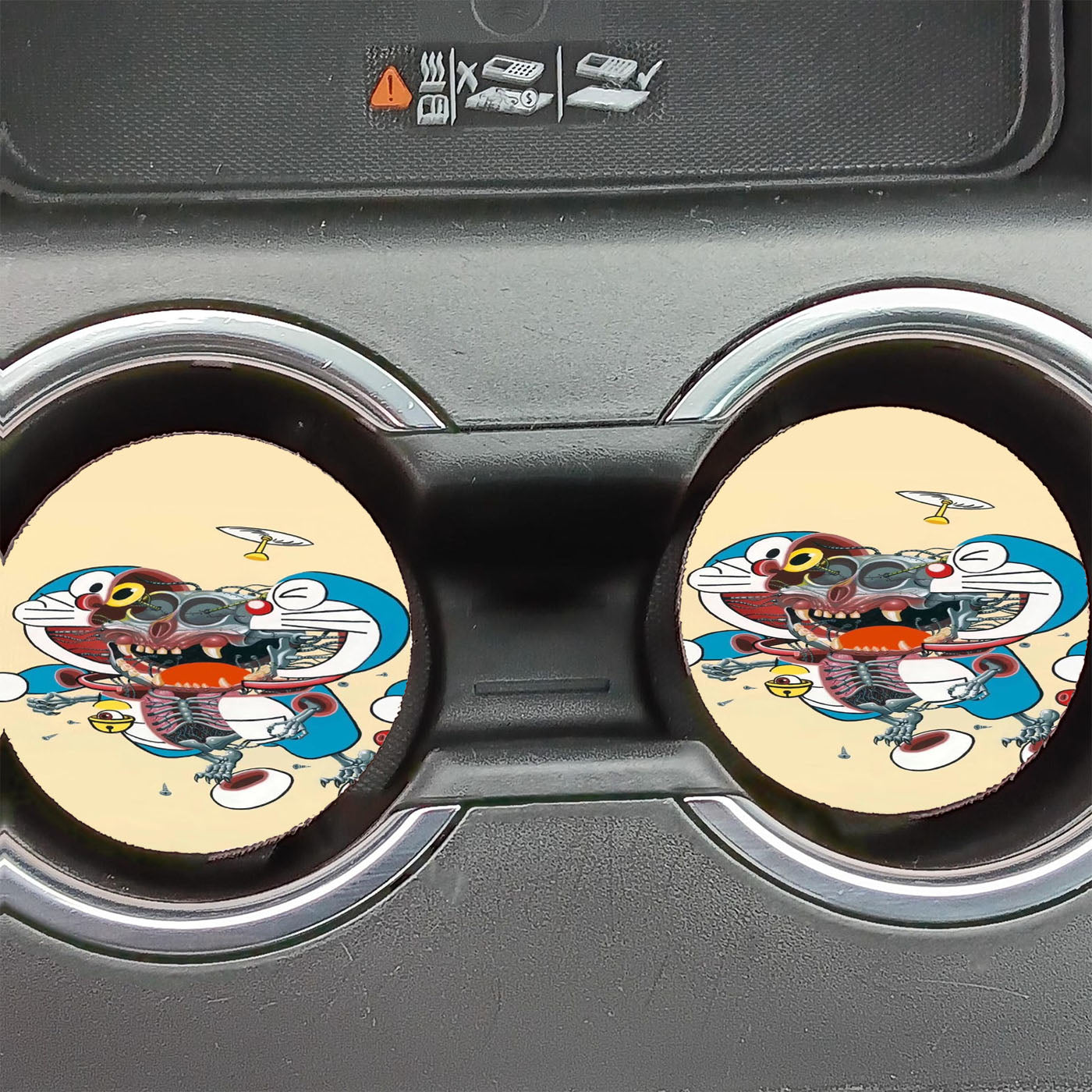 Doraemon Inside Bone Car Coasters