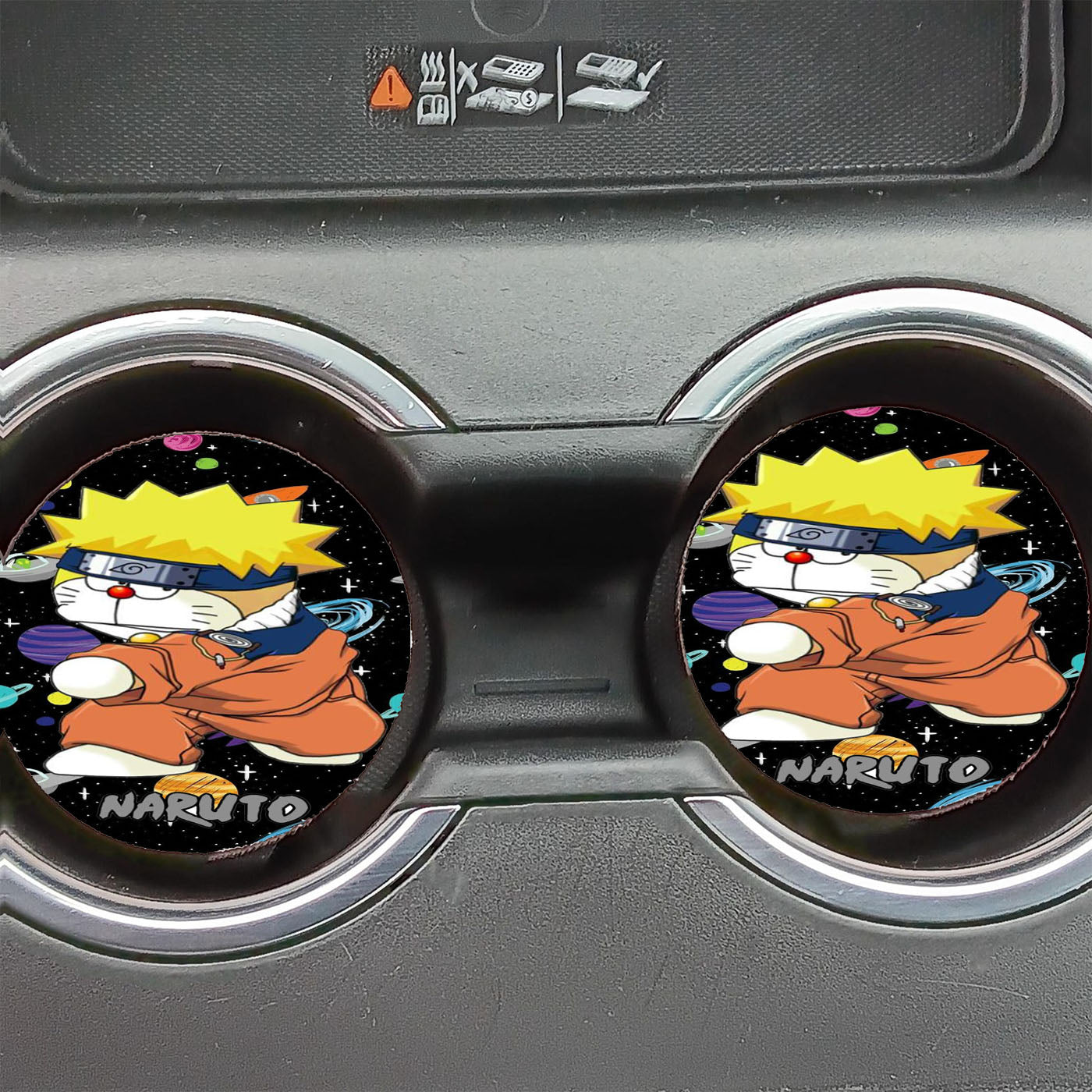 Doraemon Naruto Style With Pattern Car Coasters