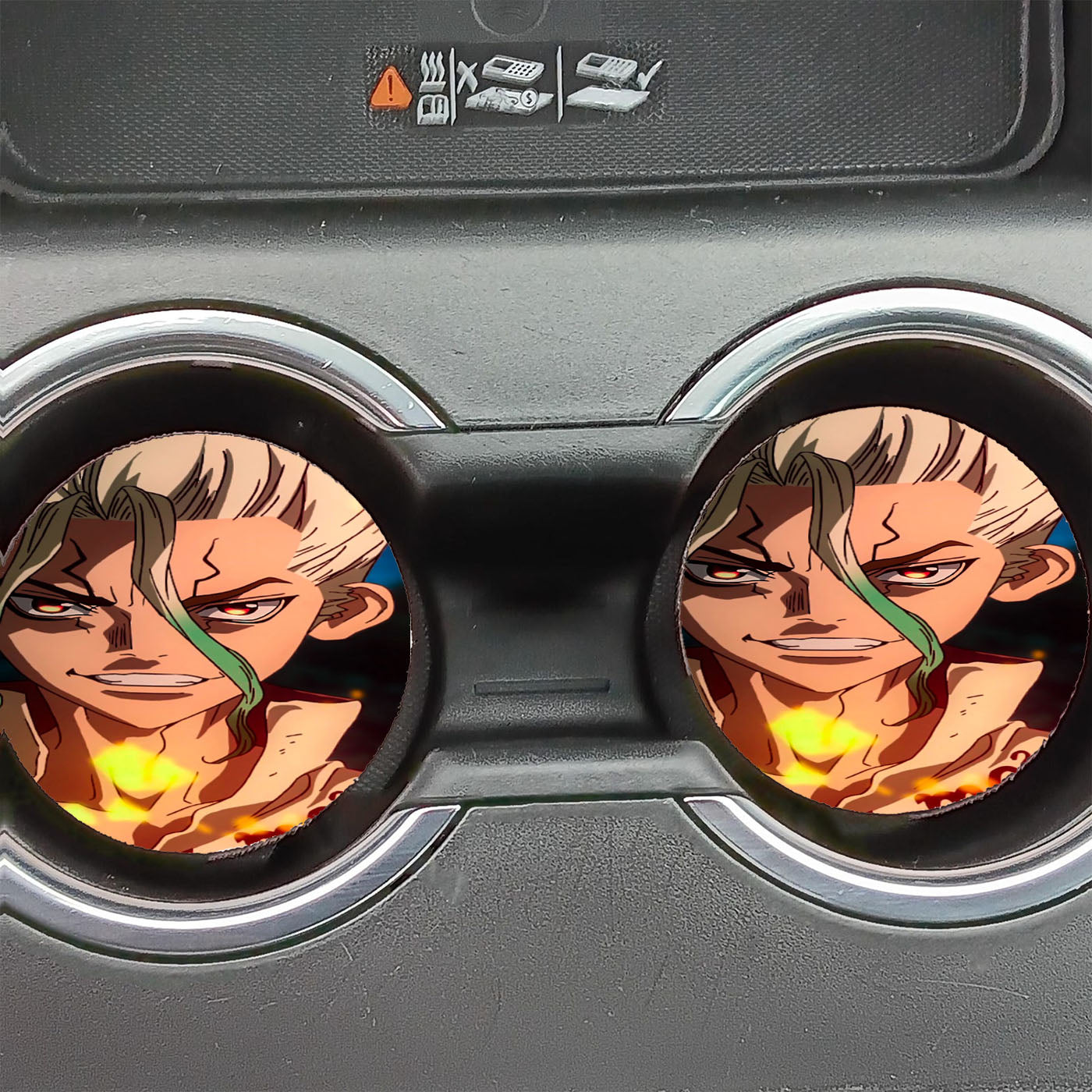 Dr Stone Senku Ishigami Car Coasters