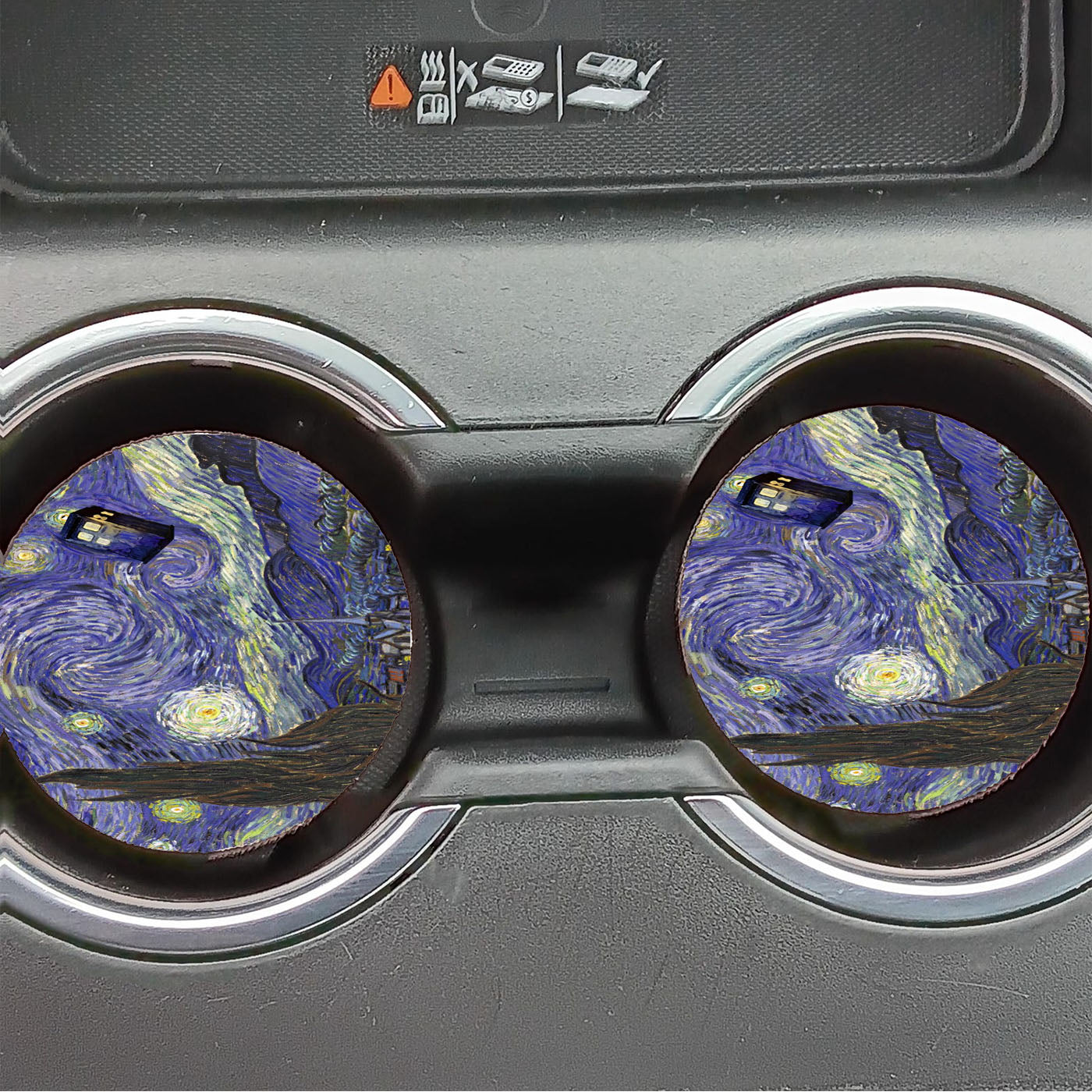 Dr Who Tardis In Van Gogh Car Coasters