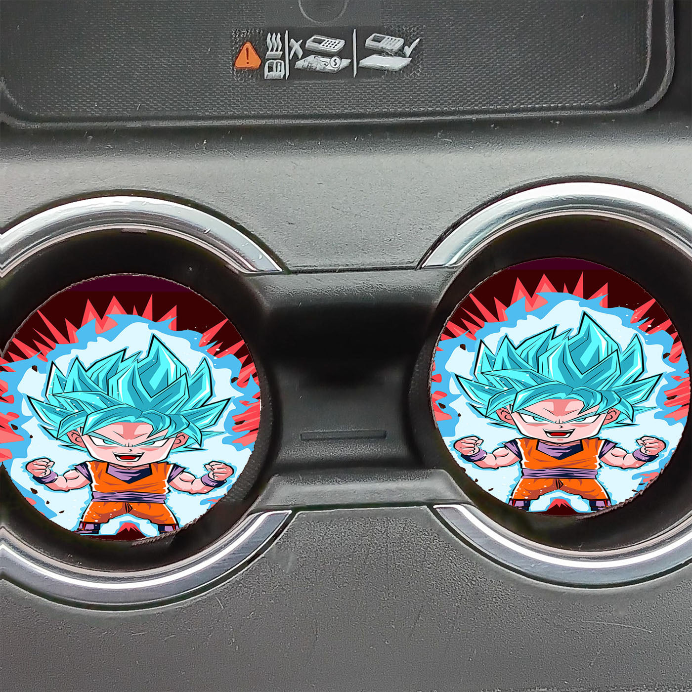 Dragon Ball Goku Kakaroto Super Saiyan Car Coasters
