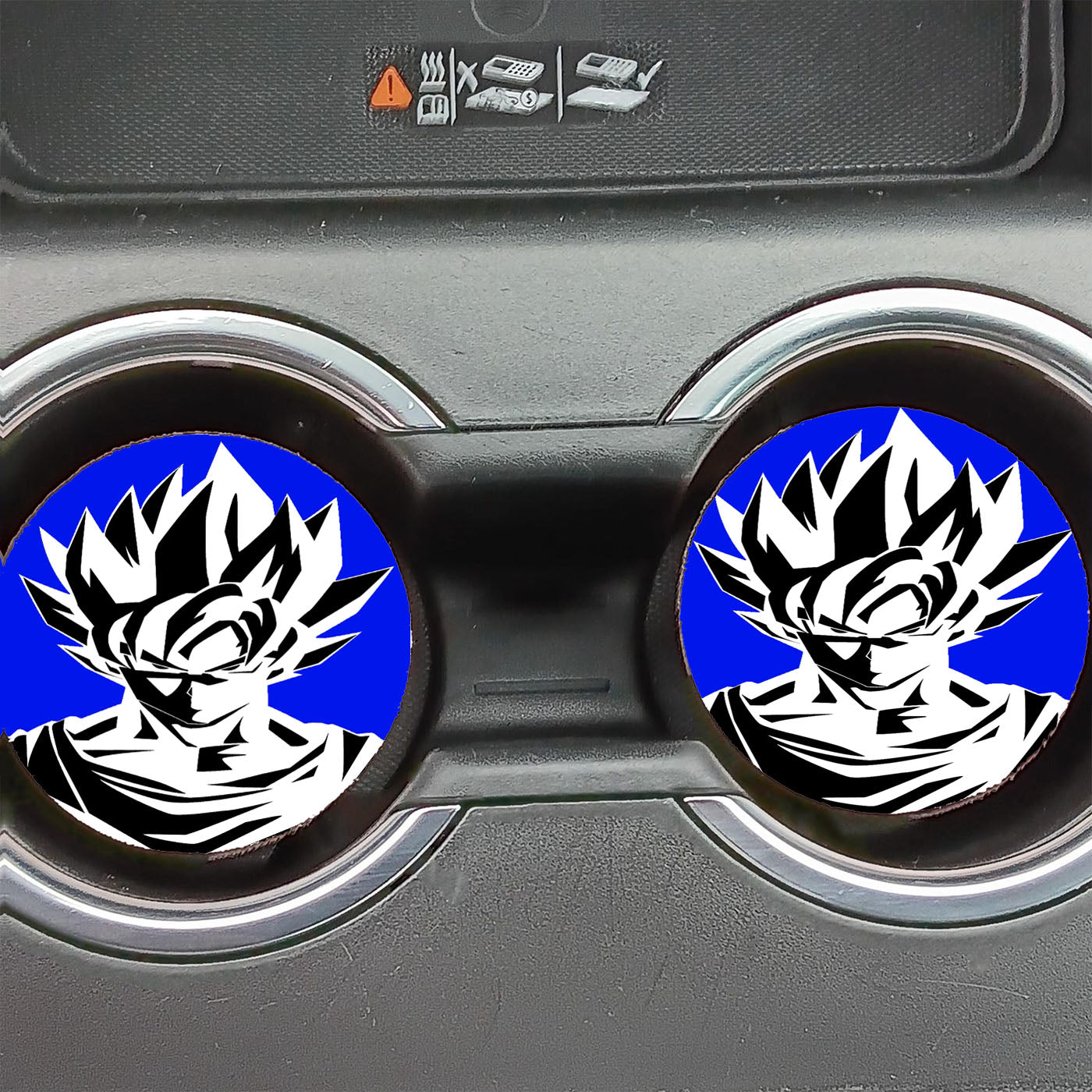 Dragon Ball Goku Vector Blue Car Coasters