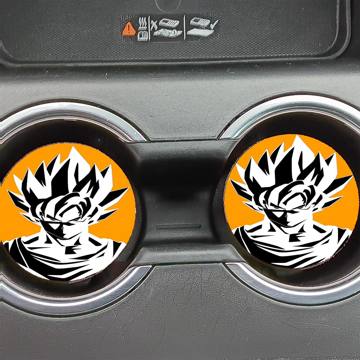 Dragon Ball Goku Vector Orange Car Coasters