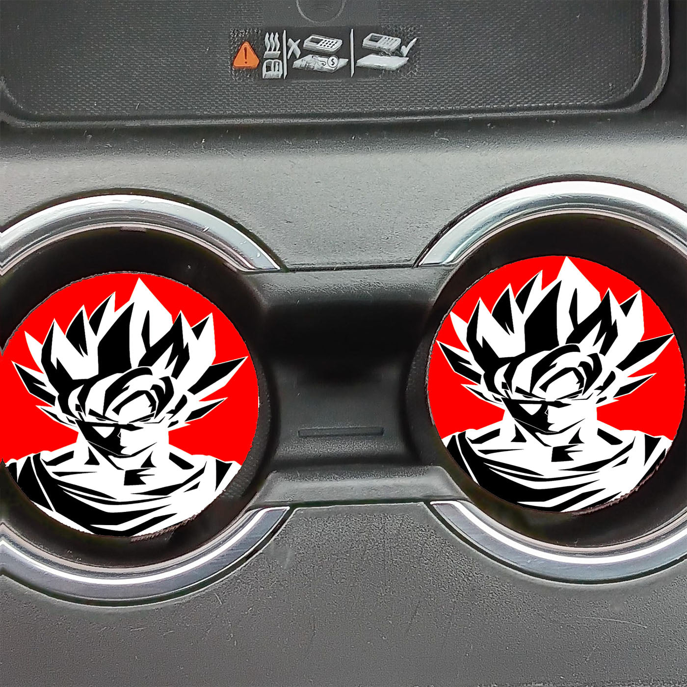 Dragon Ball Goku Vector Red Car Coasters
