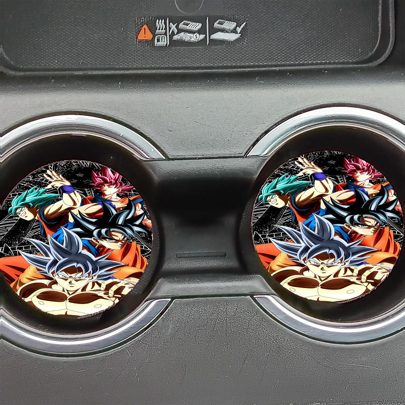 Dragon Ball Hair Colour Art Car Coasters