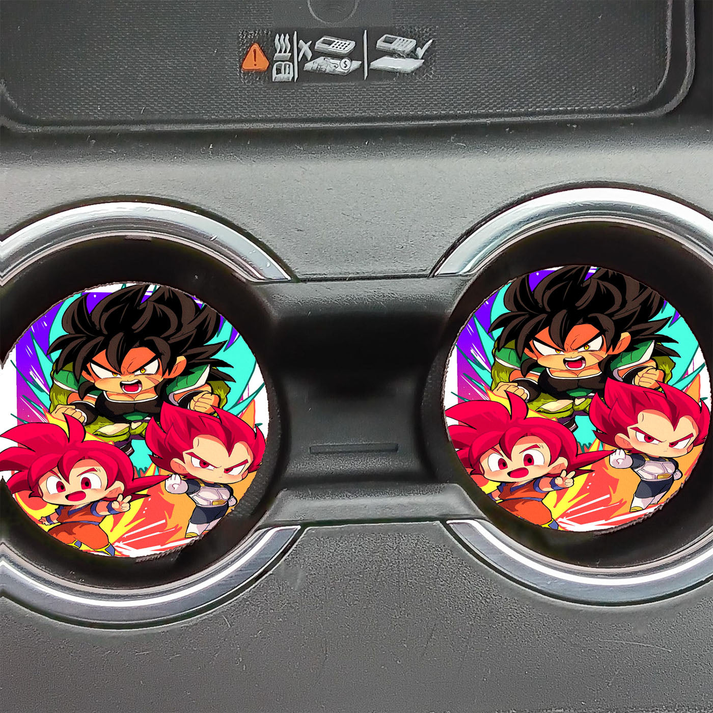 Dragon Ball Hair Colour Super Chibi Car Coasters