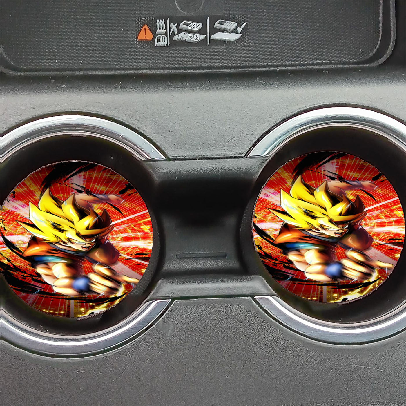 Dragon Ball Legends Super Saiyan Car Coasters