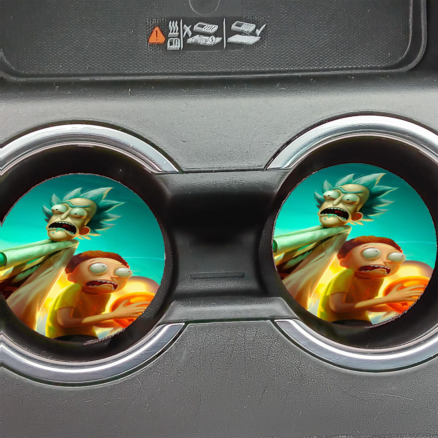 Dragon Ball Rick And Morty Car Coasters