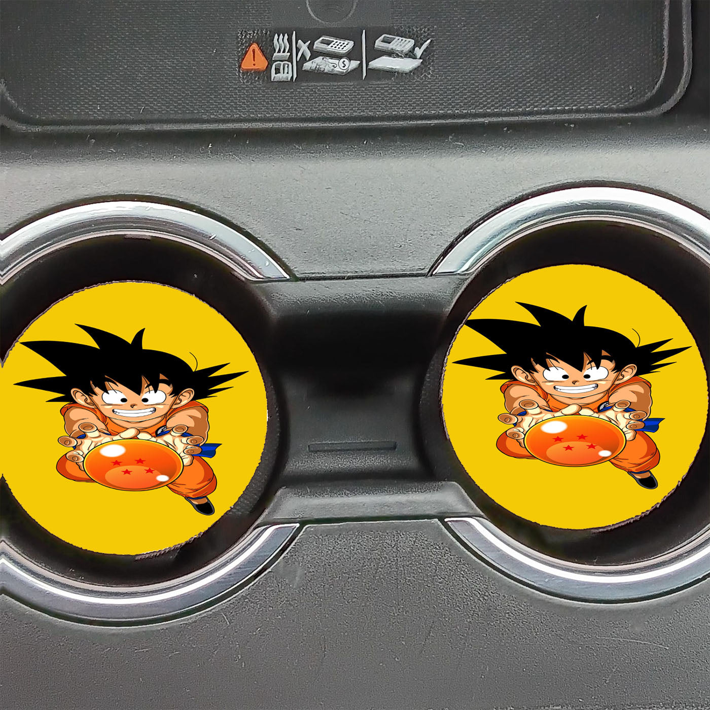 Dragon Ball Son Goku And 4 Stars Ball Car Coasters