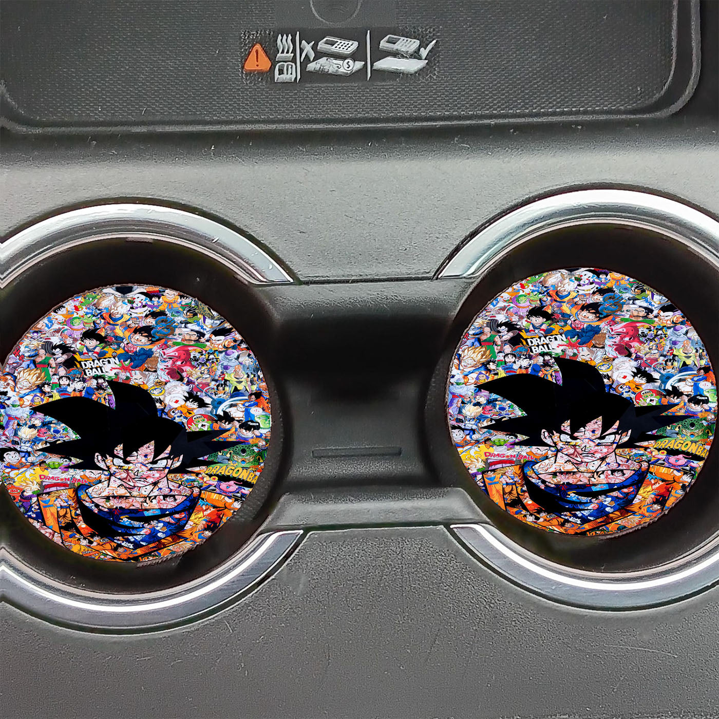 Dragon Ball Sticker Bomb Car Coasters