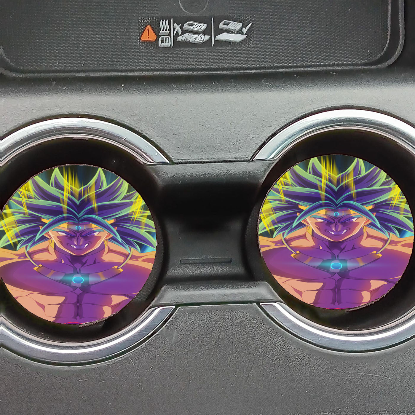 Dragon Ball Super Broly Wallpaper Car Coasters