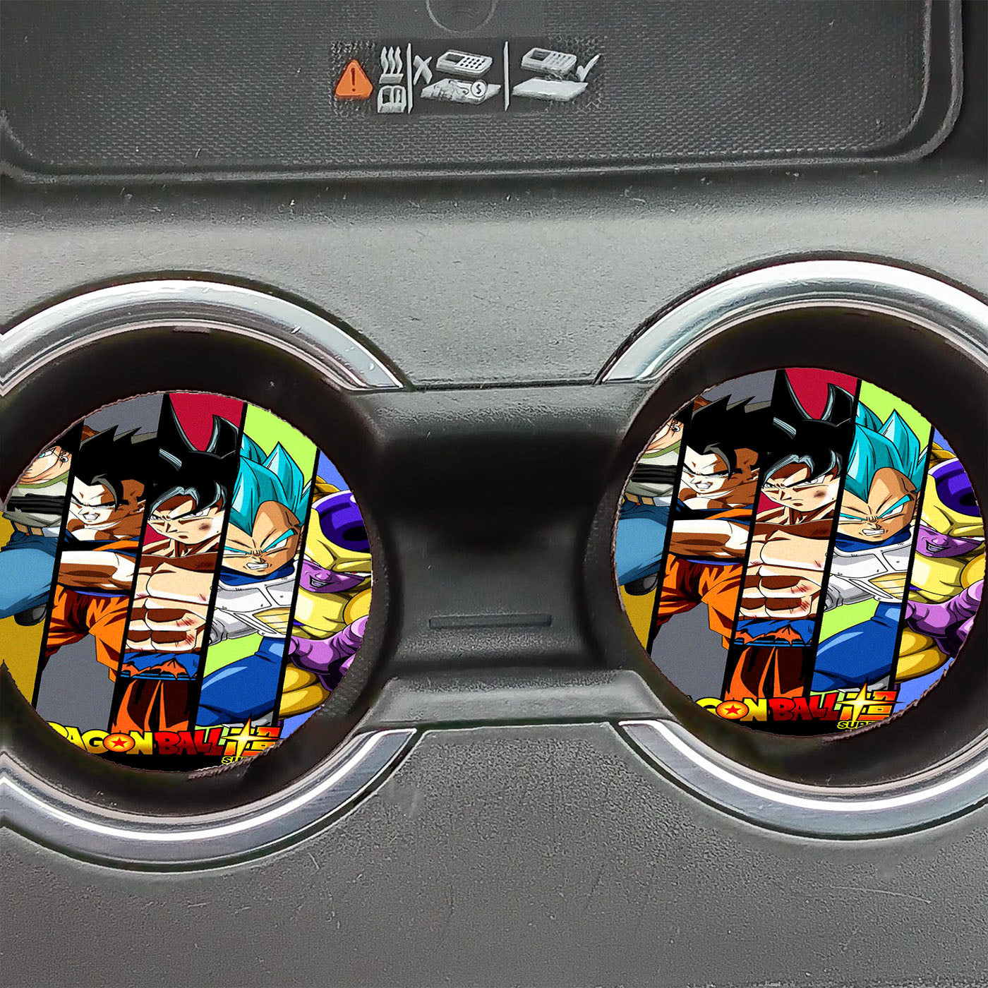 Dragon Ball Super Face Slice Car Coasters