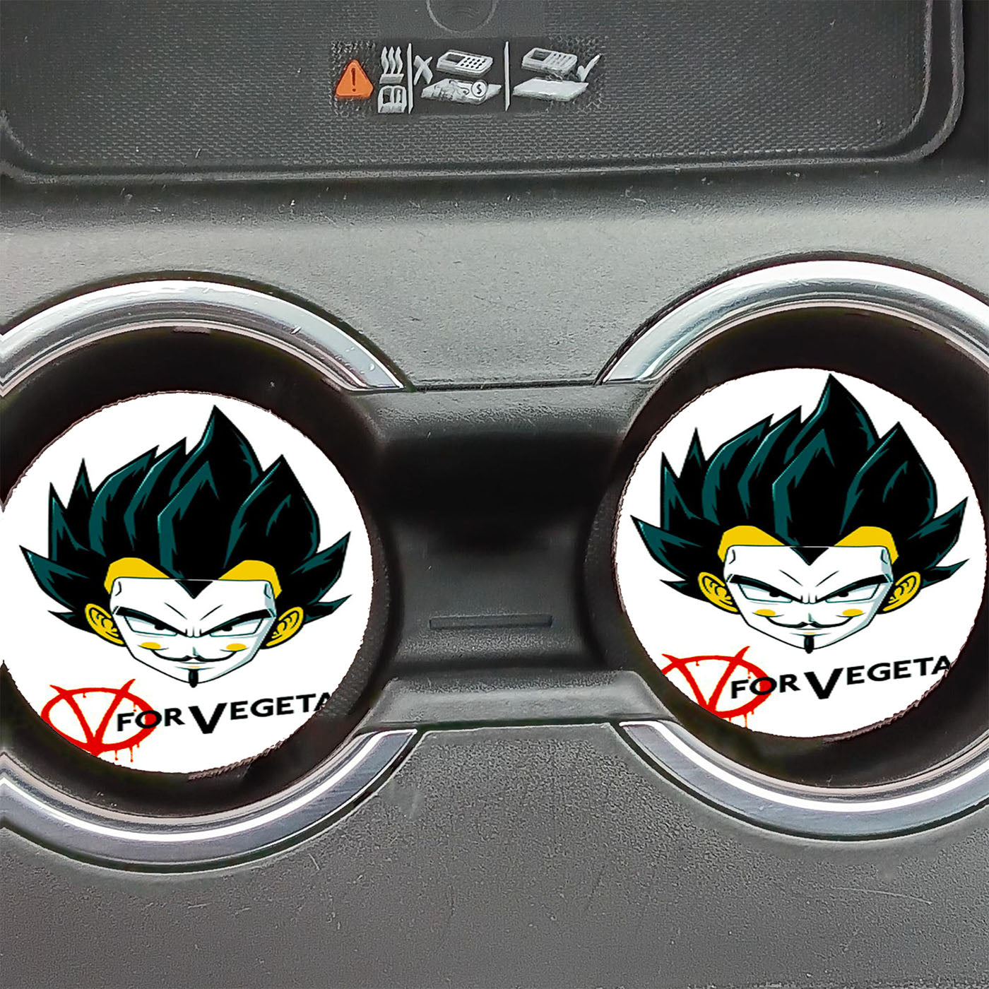 Dragon Ball V For Vegeta Car Coasters