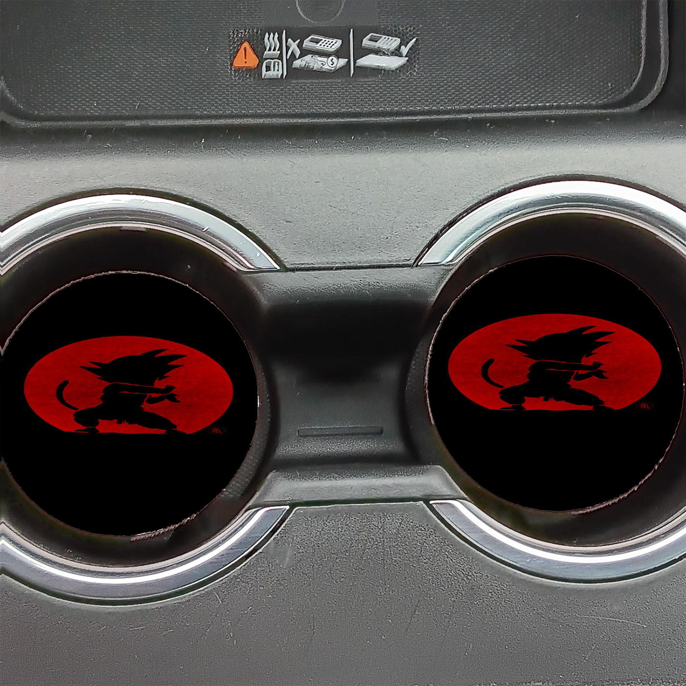 Dragon Ball Wallpaper Black Car Coasters