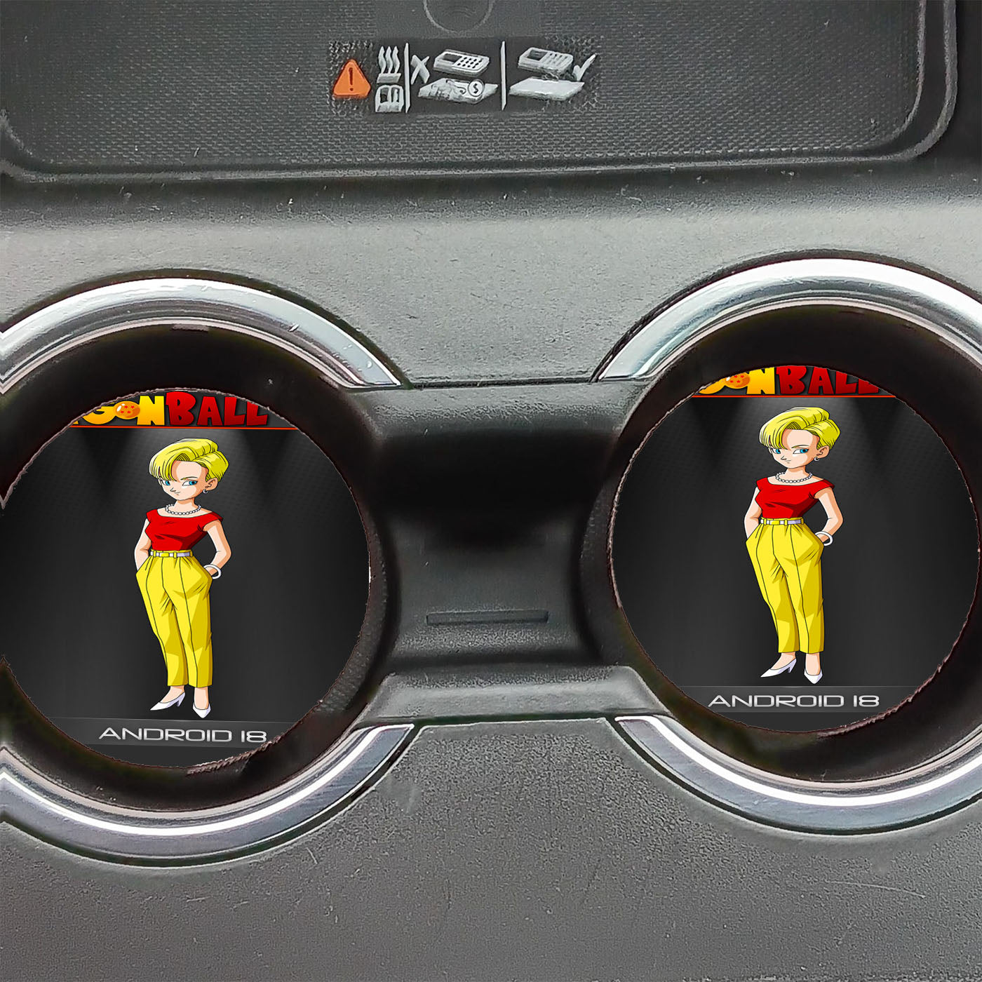 Dragon Ball Z Android 18 Style Car Coasters
