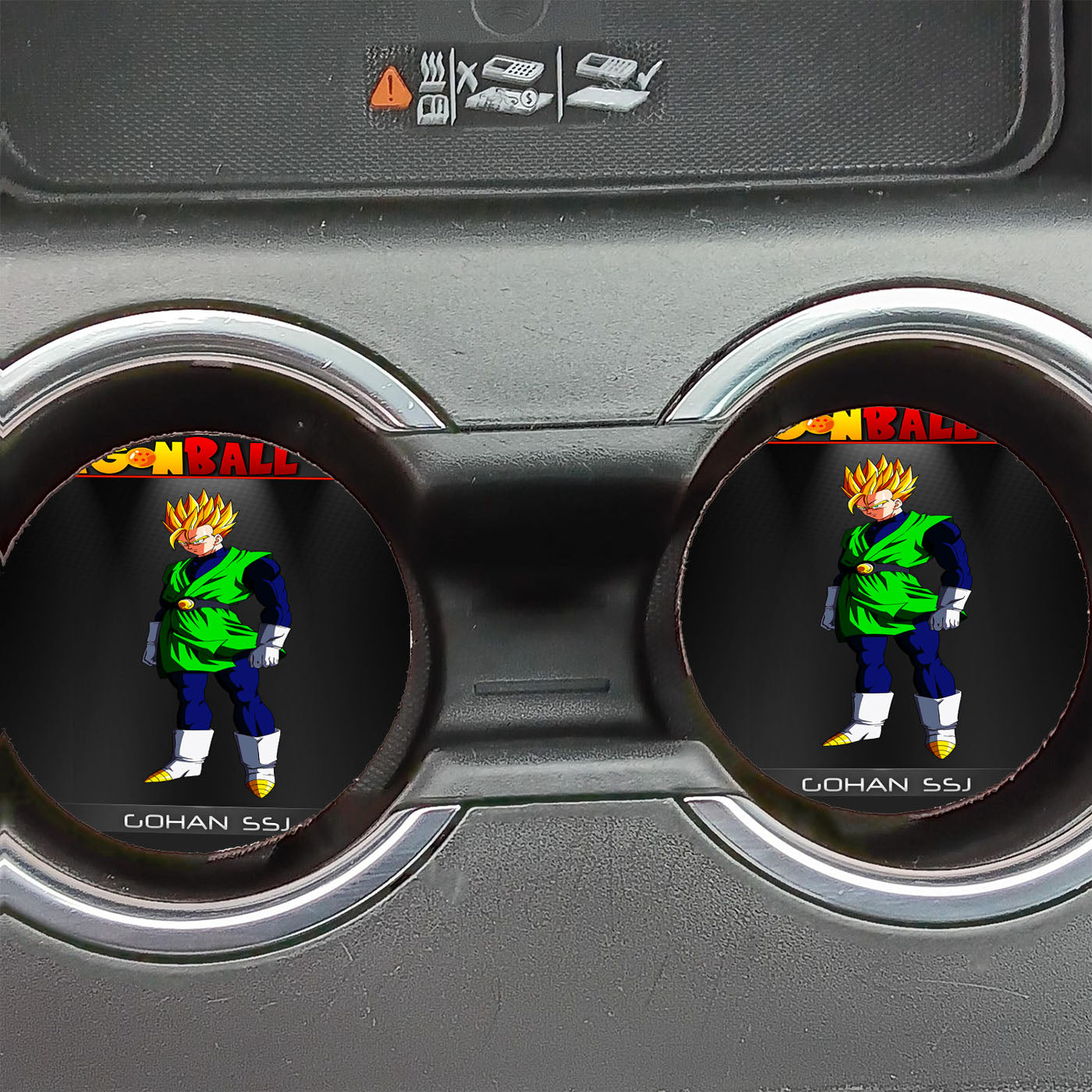 Dragon Ball Z Gohan Green Suit Ssj Car Coasters
