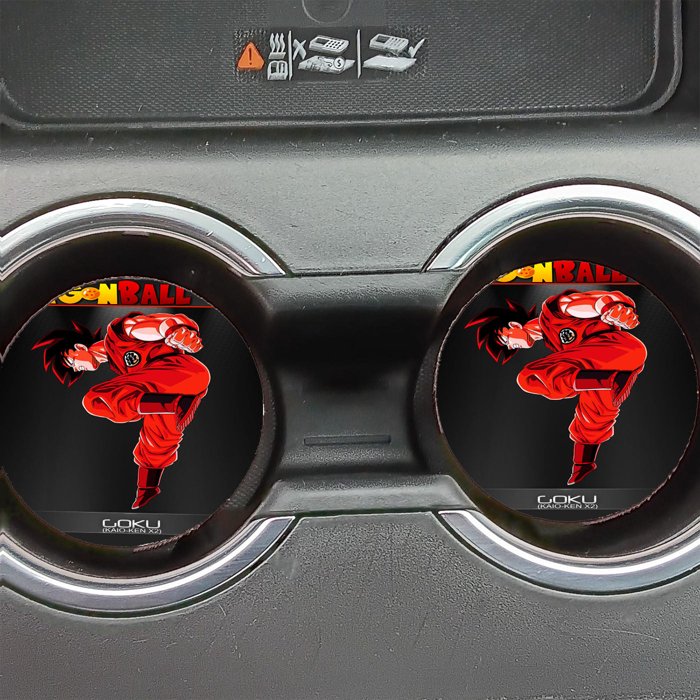 Dragon Ball Z Goku Kaio Ken X2 Car Coasters