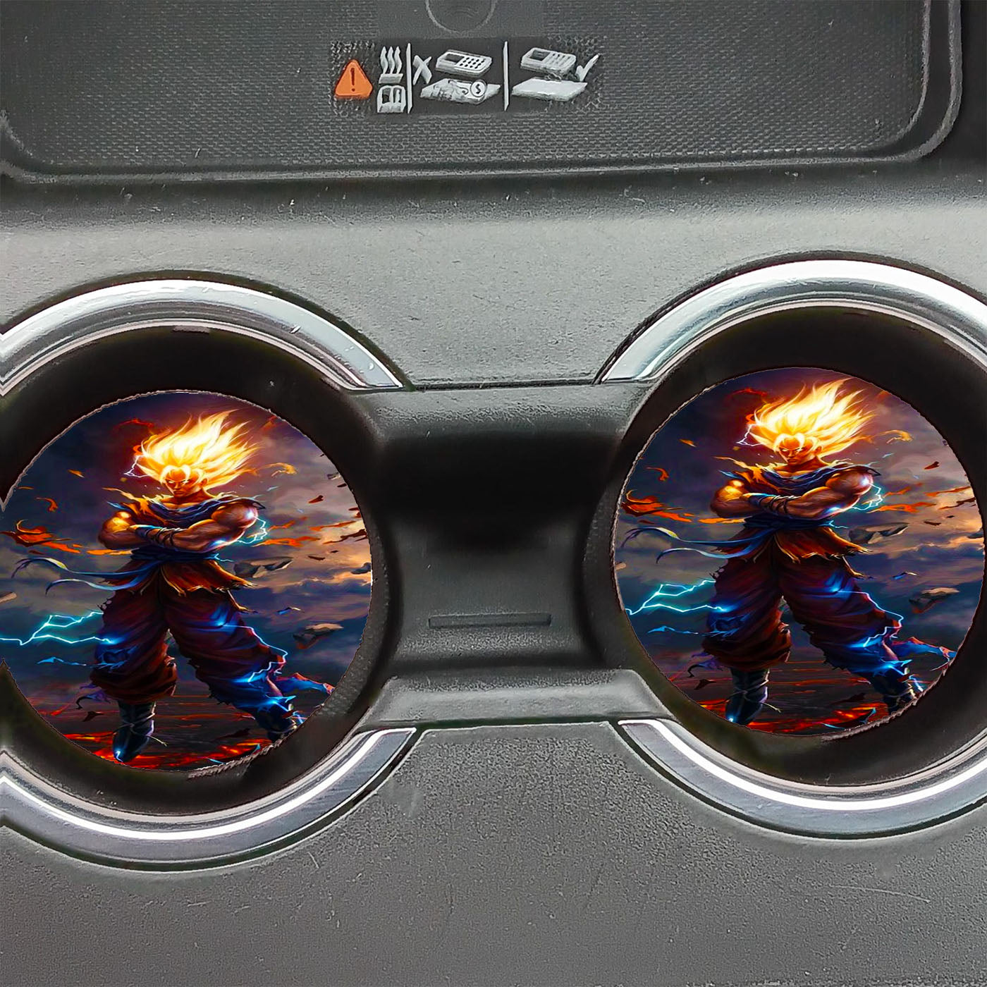 Dragon Ball Z Goku Lightning Ssj Car Coasters