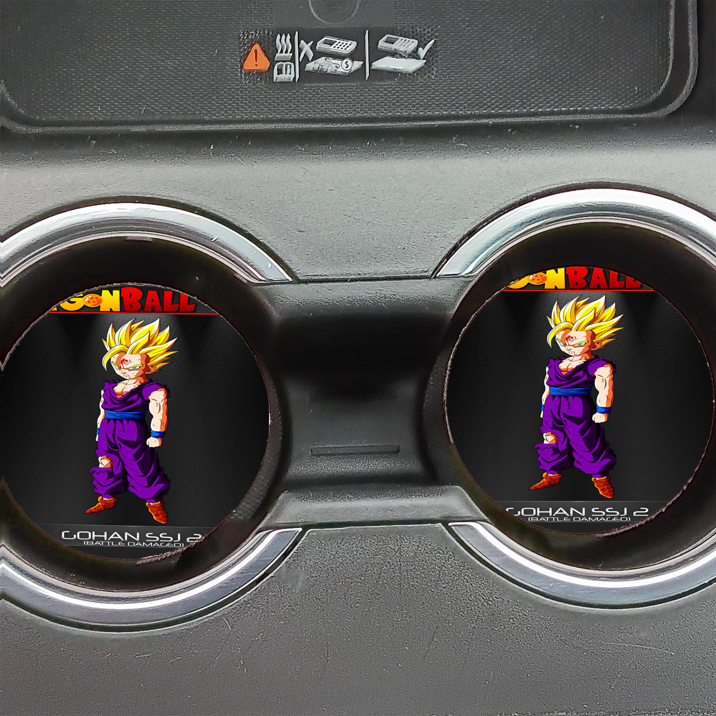 Dragon Ball Z Kid Gohan Battle Damaged Car Coasters
