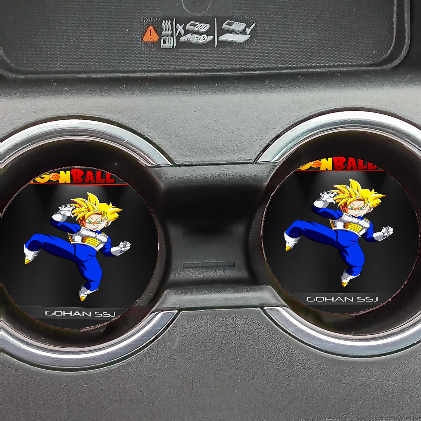 Dragon Ball Z Kid Gohan Ssj Kick Car Coasters