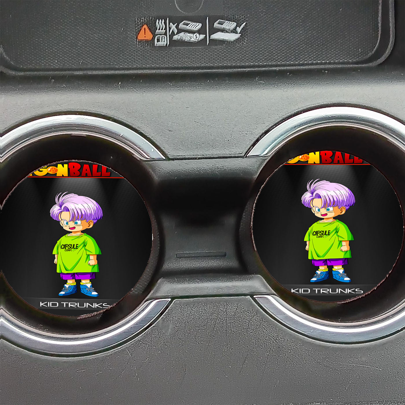 Dragon Ball Z Kid Trunks Capsule Shirt Car Coasters