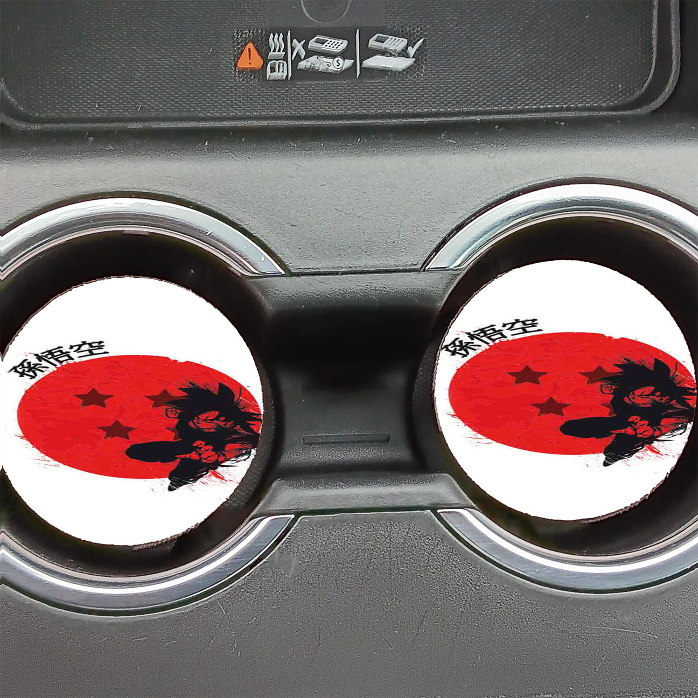 Dragon Ball Z Red Sun Goku Car Coasters