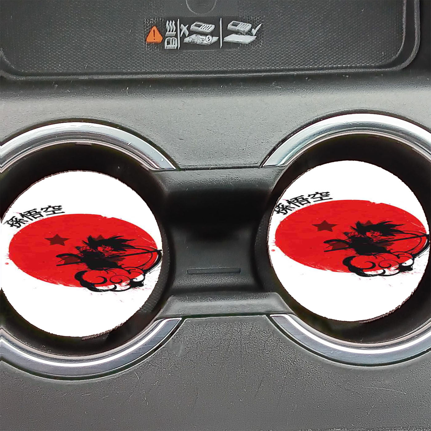 Dragon Ball Z Red Sun Kid Goku Car Coasters