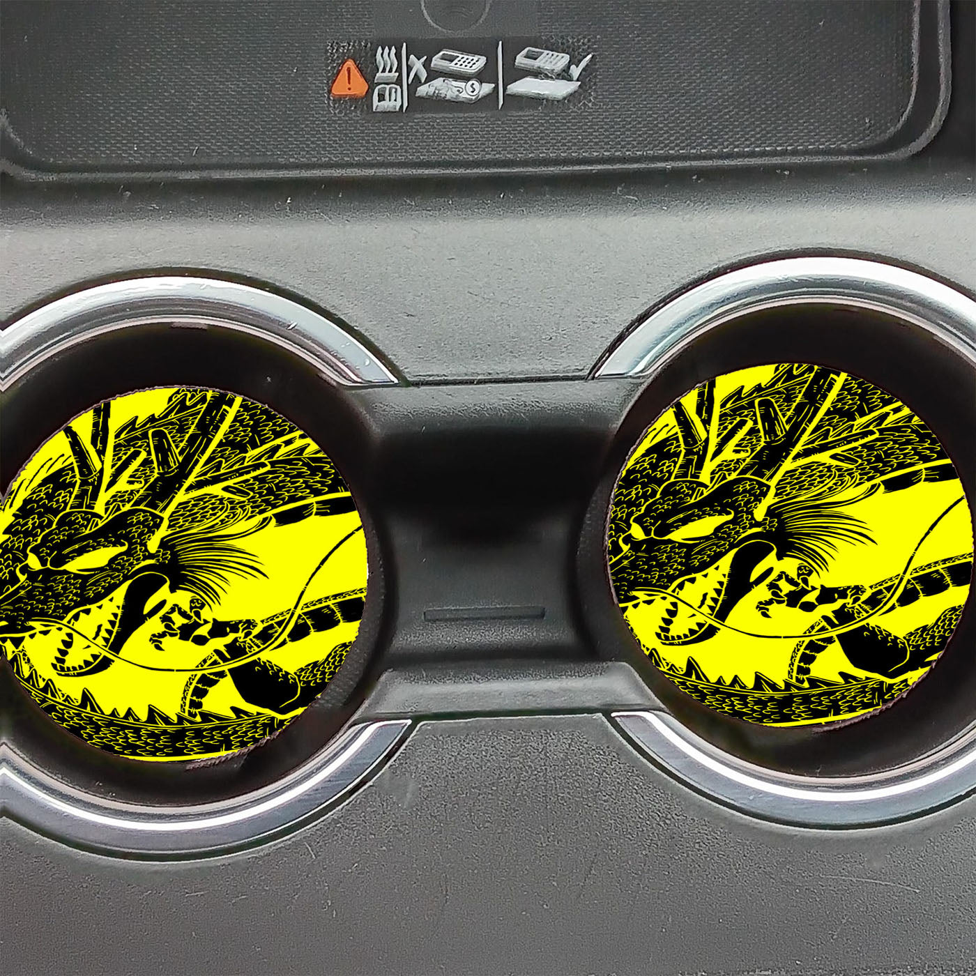 Dragon Ball Z Shenron Yellow Car Coasters