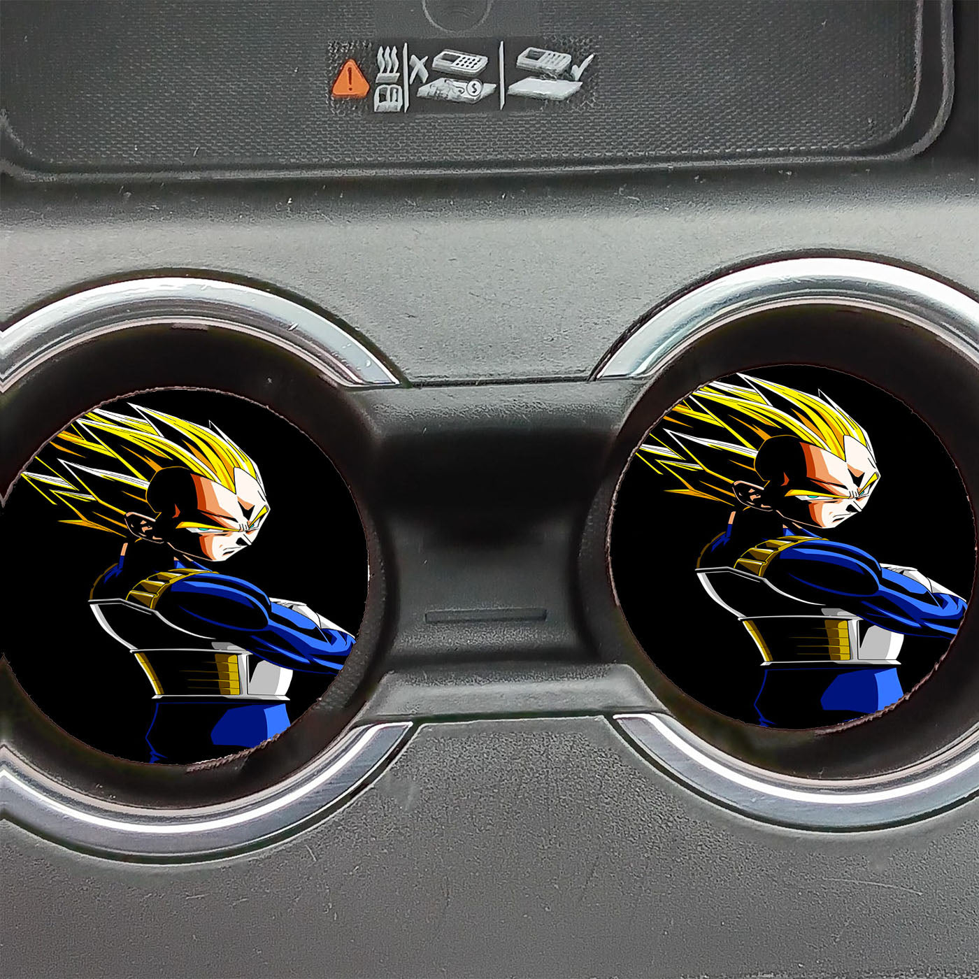 Dragon Ball Z Vegeta Dark Car Coasters