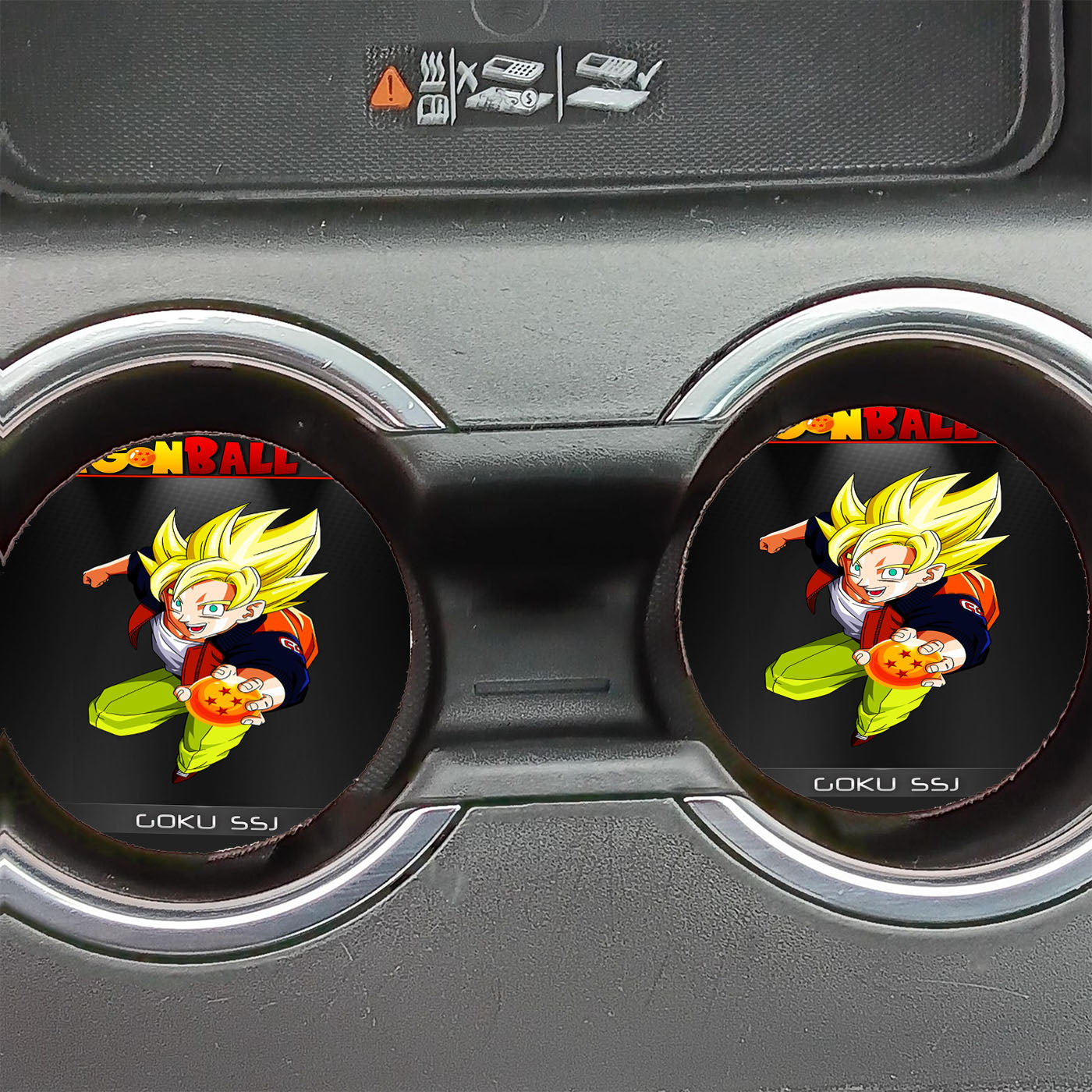 Dragon Ball Z Young Goku Ssj Car Coasters