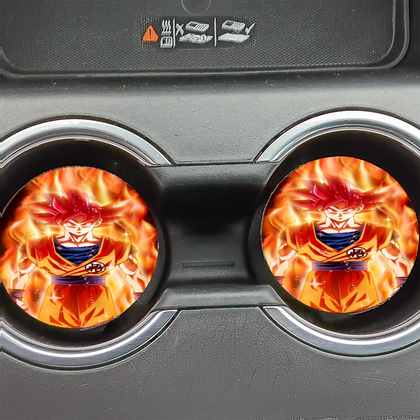 Dragon Balls Angry Fire Orange Car Coasters