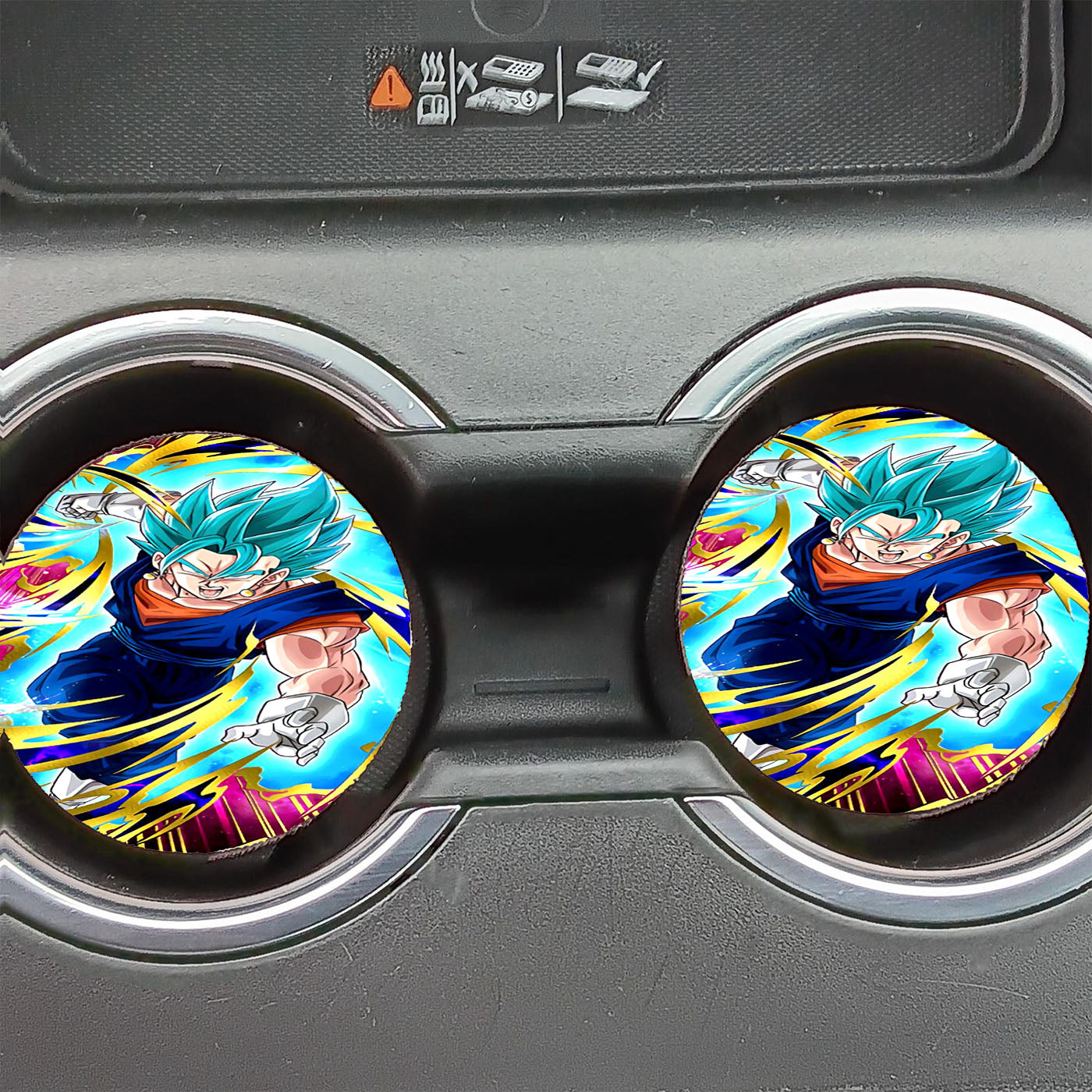 Dragon Balls Are Super Saiyan Blue Vegito Car Coasters