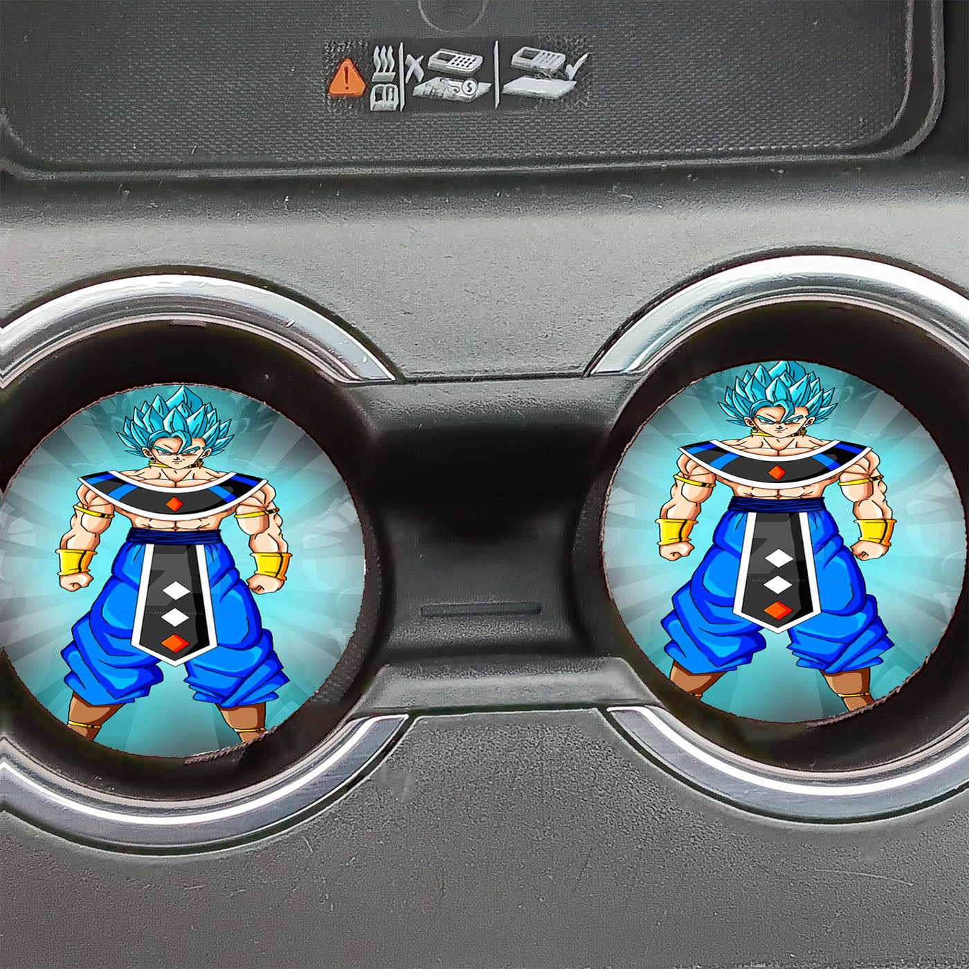 Dragon Balls Super Saiyan Blue Car Coasters